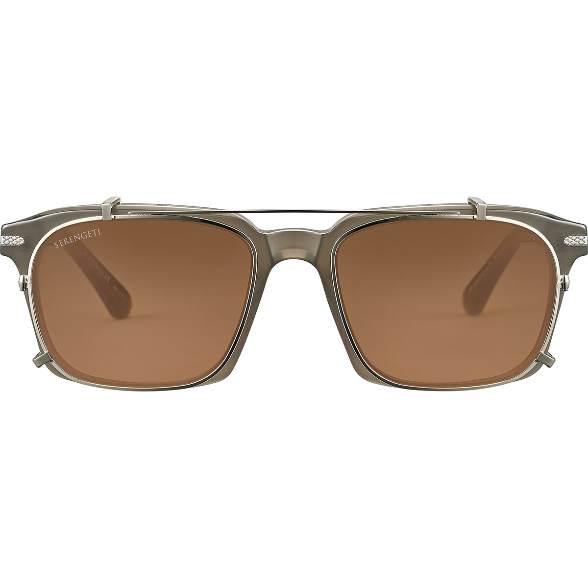 CLIP ON NEIL M, Shiny White Gold-Mineral Polarized Drivers Gradient Cat 2 to 3 B4, hi-res image number null